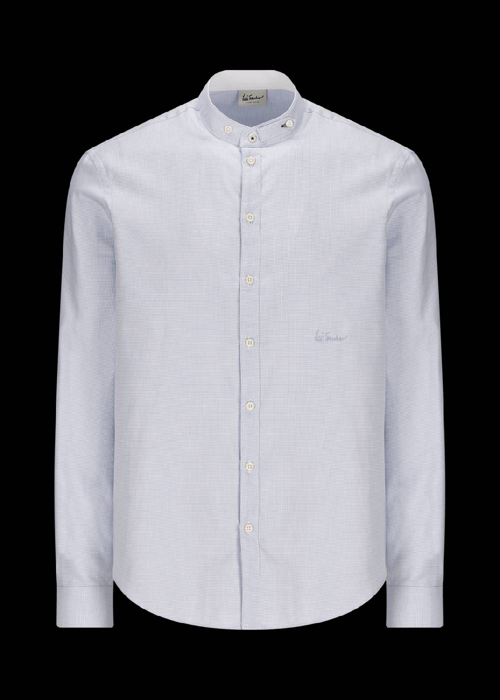 Luis Trenker Camicia con colletto alla coreana modello Lubernet