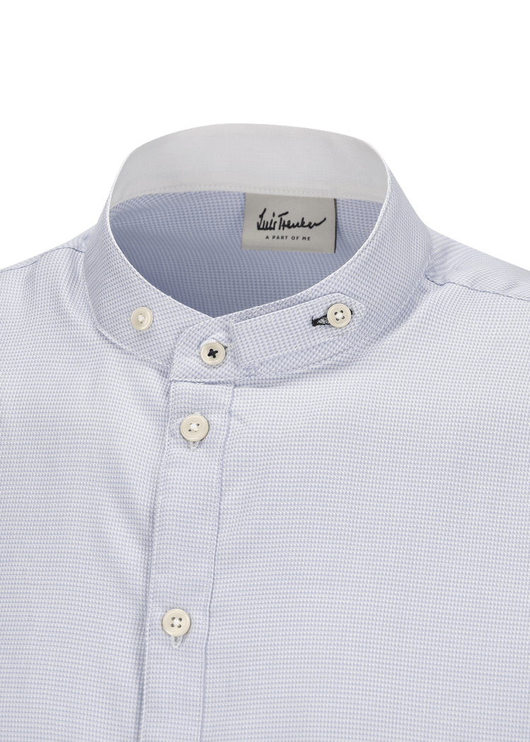 Luis Trenker Camicia Con Colletto Alla Coreana Modello Lubernet