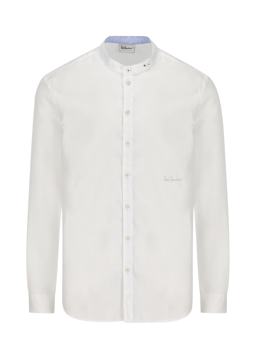 Luis Trenker Camicia con colletto alla coreana modello Lubernet