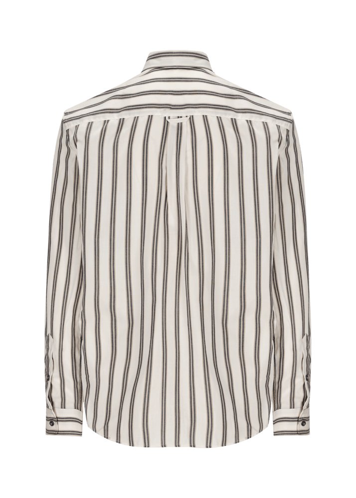 Luis Trenker Camicia Con Motivo A Righe Modello Luhaimo