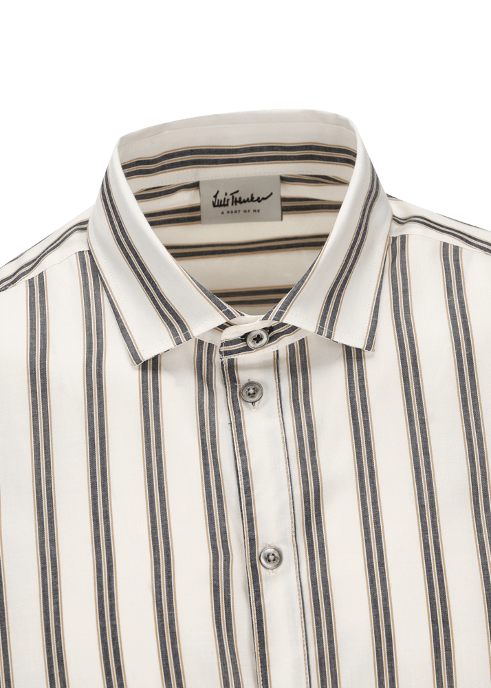 Luis Trenker Camicia Con Motivo A Righe Modello Luhaimo