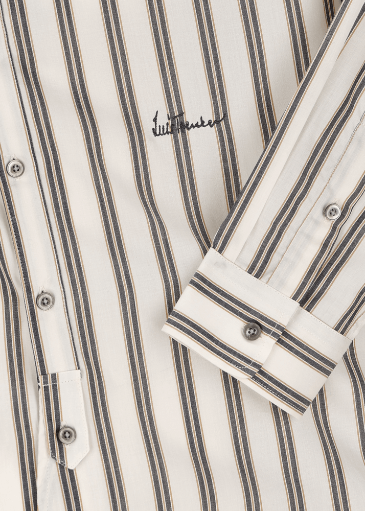 Luis Trenker Camicia Con Motivo A Righe Modello Luhaimo