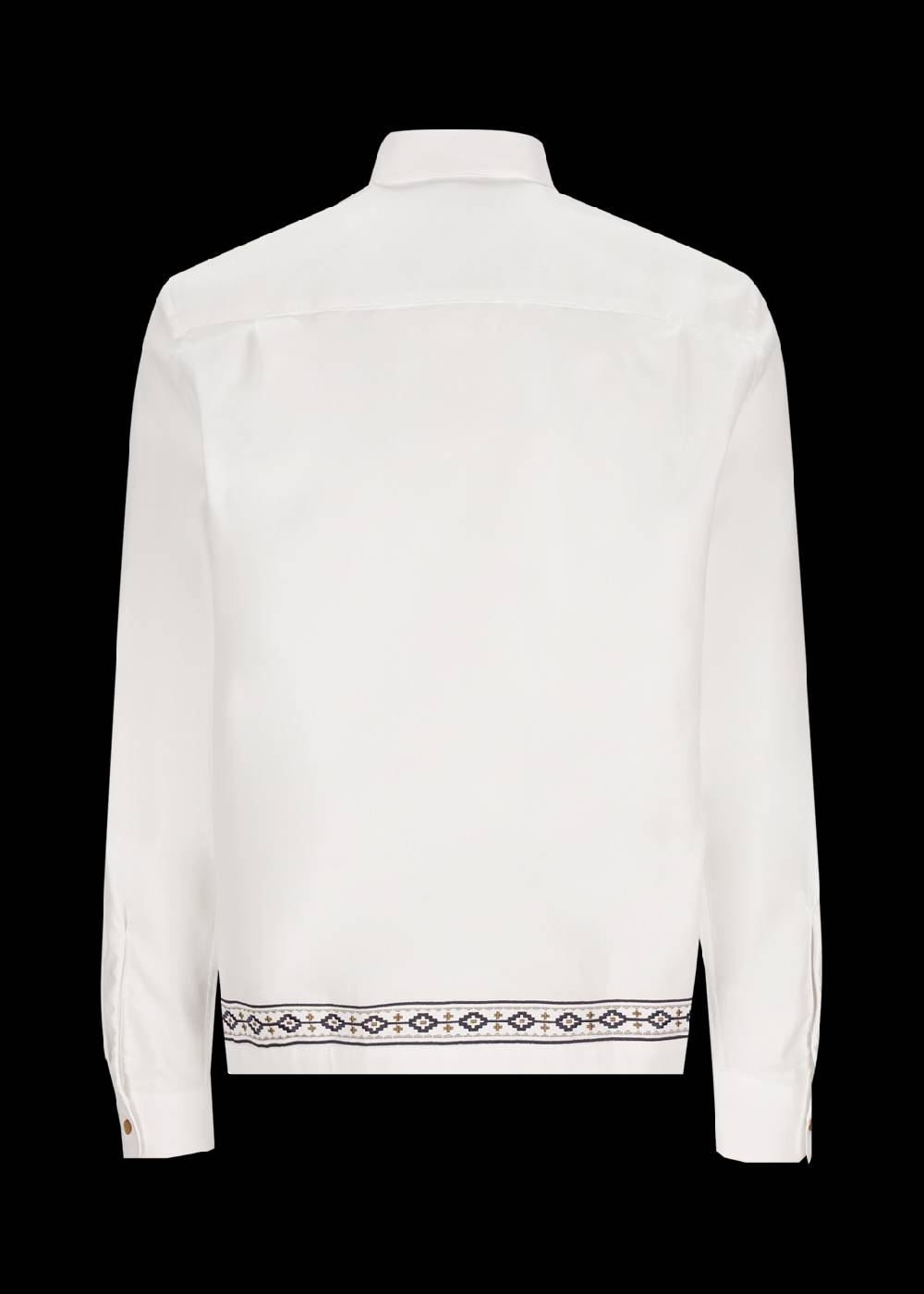 Luis Trenker Camicia Con Ricamo Etnico Modello Lubeltran