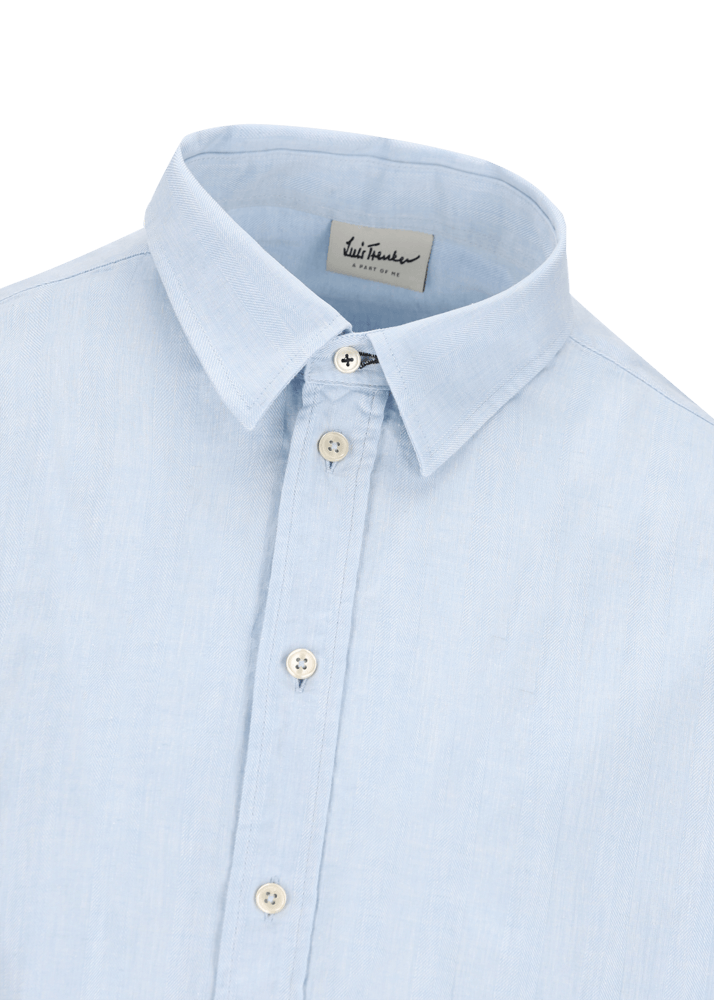 Luis Trenker Camicia In Lino E Cotone Modello Lubodo