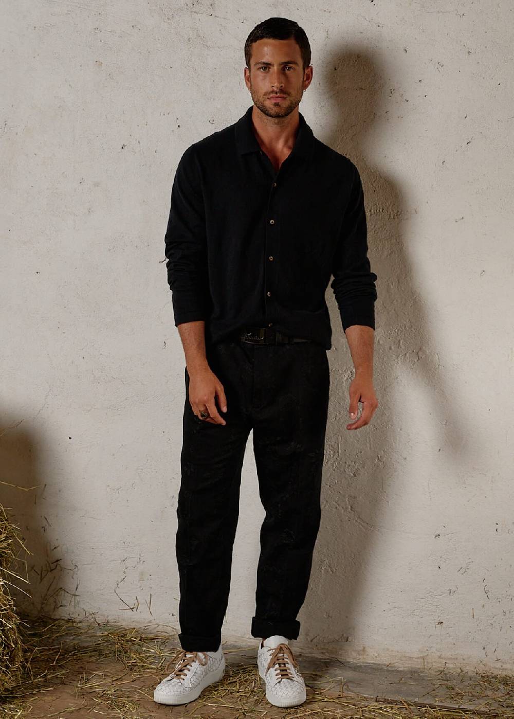 Luis Trenker Camicia in maglia a maniche lunghe modello Luwodo