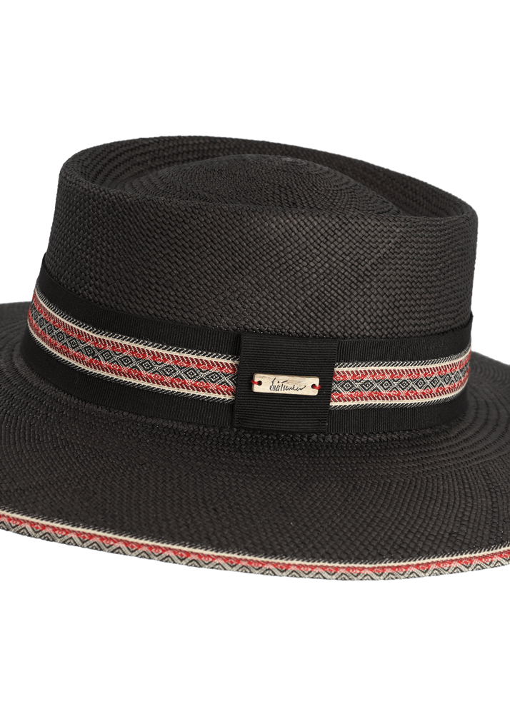 Luis Trenker Cappello A Tesa Larga In Paglia Modello Lumea