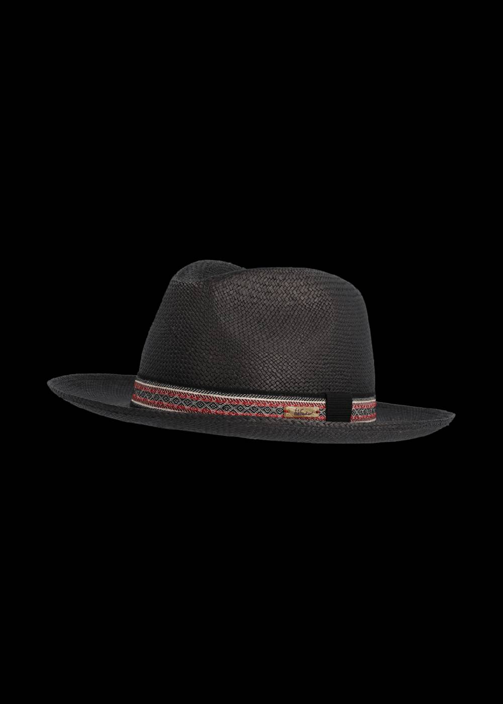 Luis Trenker Cappello In Paglia Con Tesa Ricurva Modello Lumesa