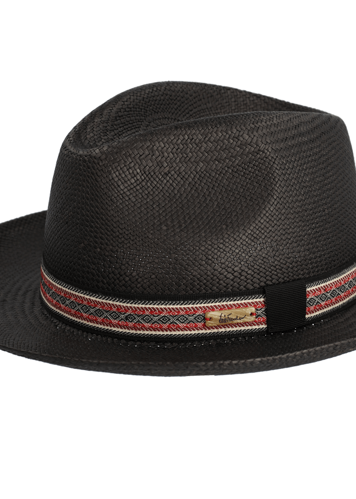 Luis Trenker Cappello In Paglia Con Tesa Ricurva Modello Lumesa