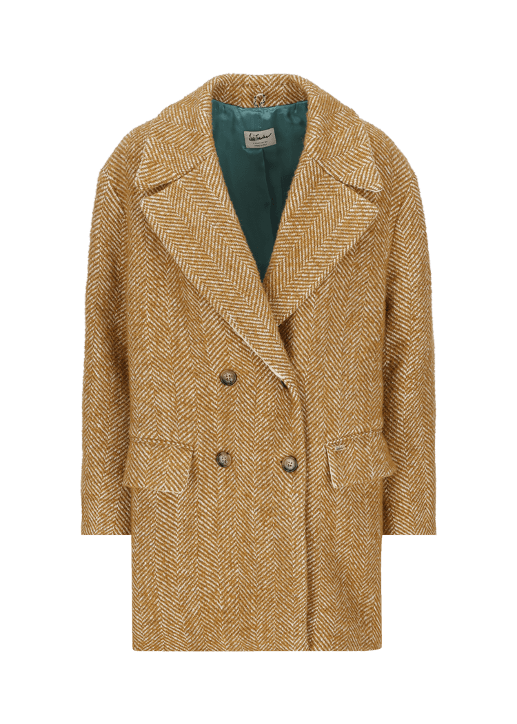 Luis Trenker Cappotto Caban In Misto Lana Modello Lumarta