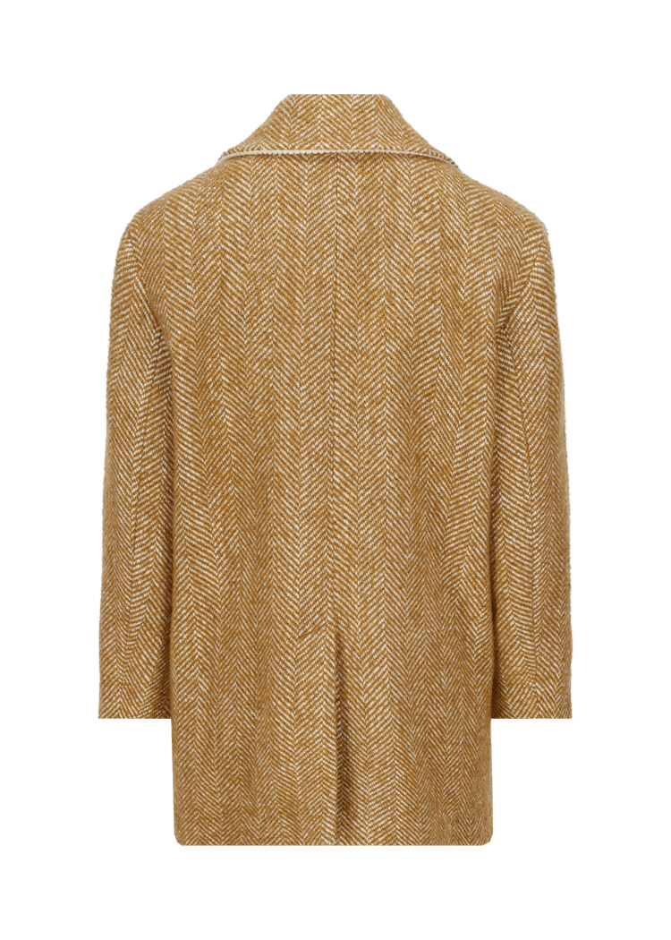 Luis Trenker Cappotto Caban In Misto Lana Modello Lumarta