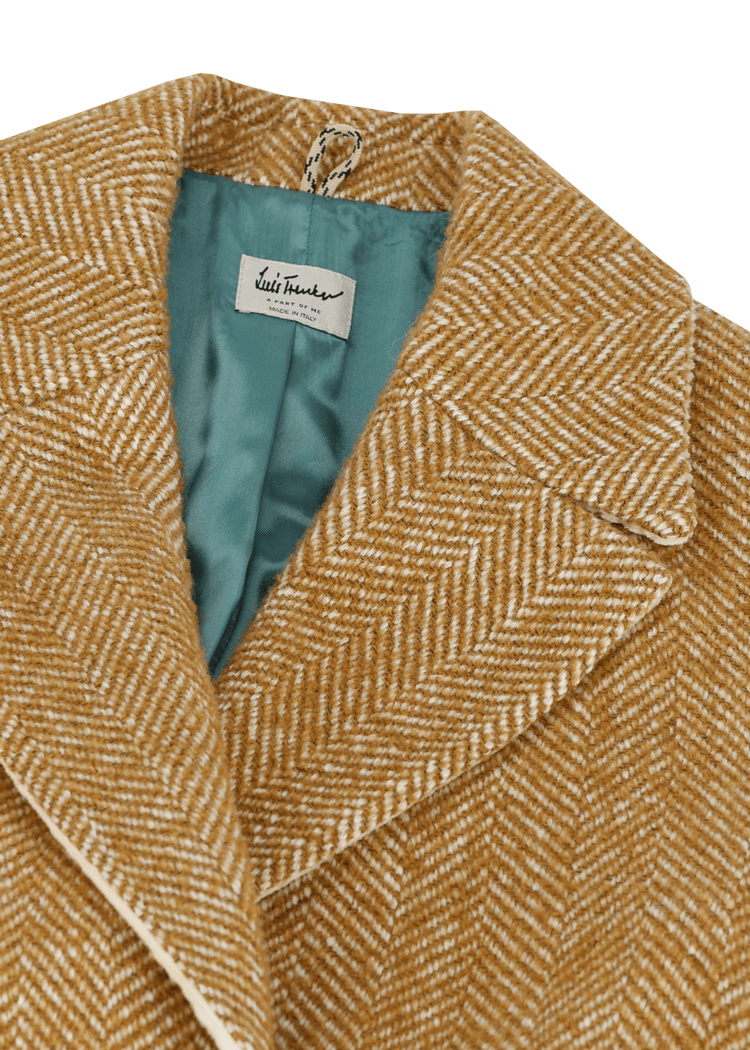 Luis Trenker Cappotto Caban In Misto Lana Modello Lumarta