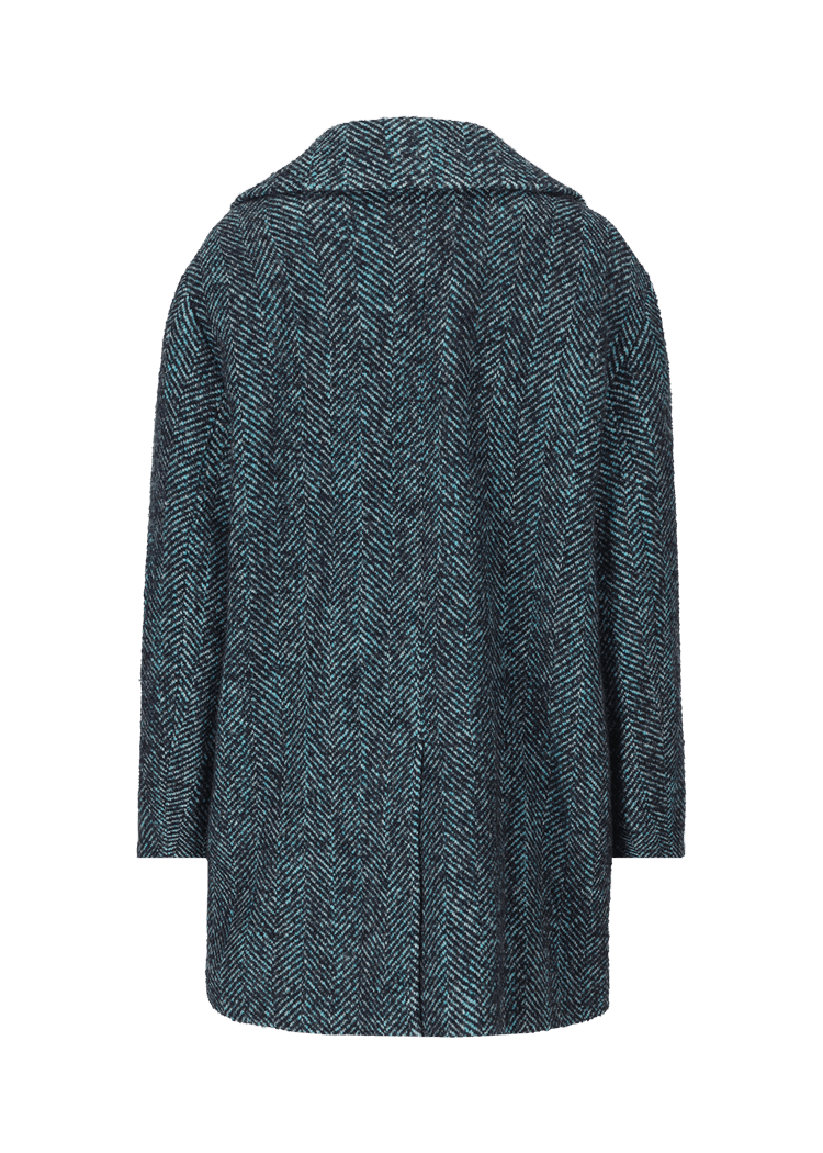 Luis Trenker Cappotto Caban In Misto Lana Modello Lumarta