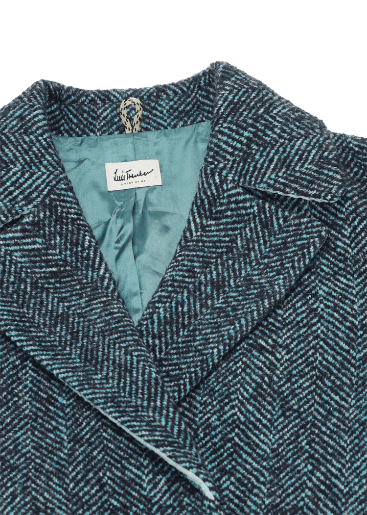 Luis Trenker Cappotto Caban In Misto Lana Modello Lumarta