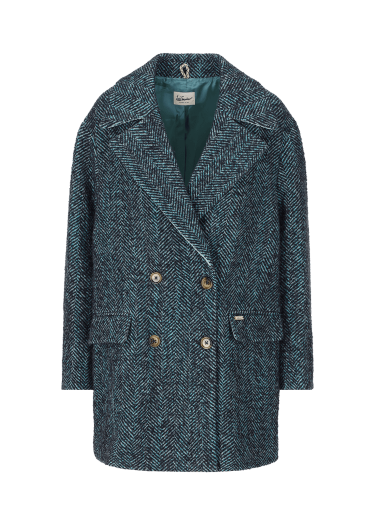 Luis Trenker Cappotto caban in misto lana modello Lumarta