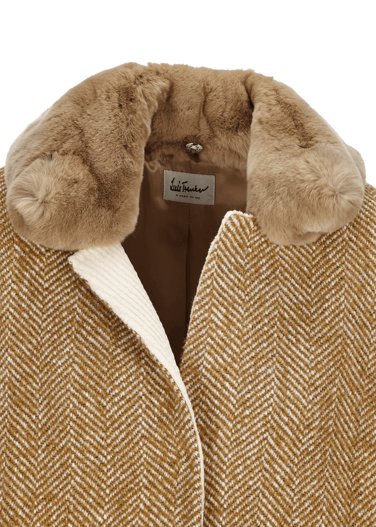 Luis Trenker Cappotto Con Collo Di Pelliccia Modello Ludani