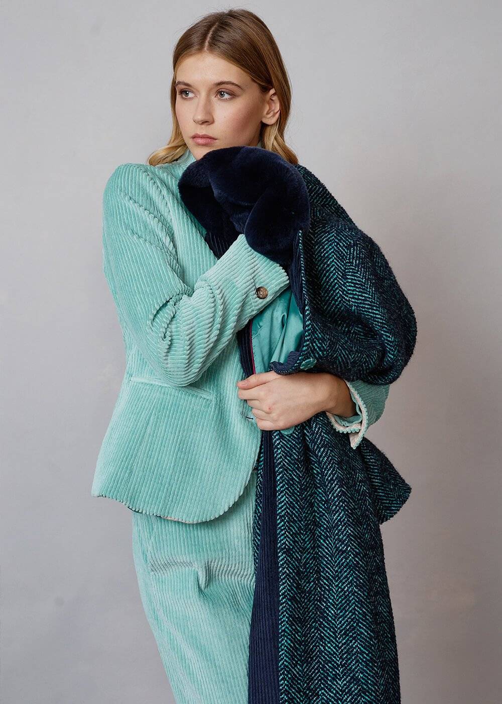 Luis Trenker Cappotto Con Collo Di Pelliccia Modello Ludani