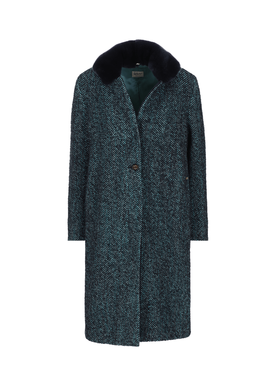 Luis Trenker Cappotto Con Collo Di Pelliccia Modello Ludani