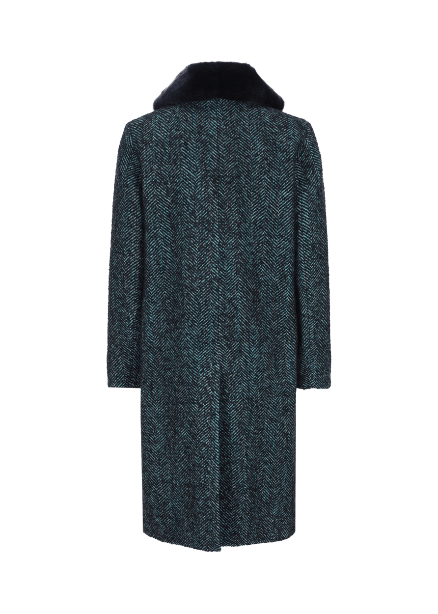 Luis Trenker Cappotto Con Collo Di Pelliccia Modello Ludani