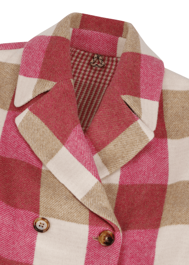 Luis Trenker Cappotto Con Motivo A Quadri Modello Lualissa