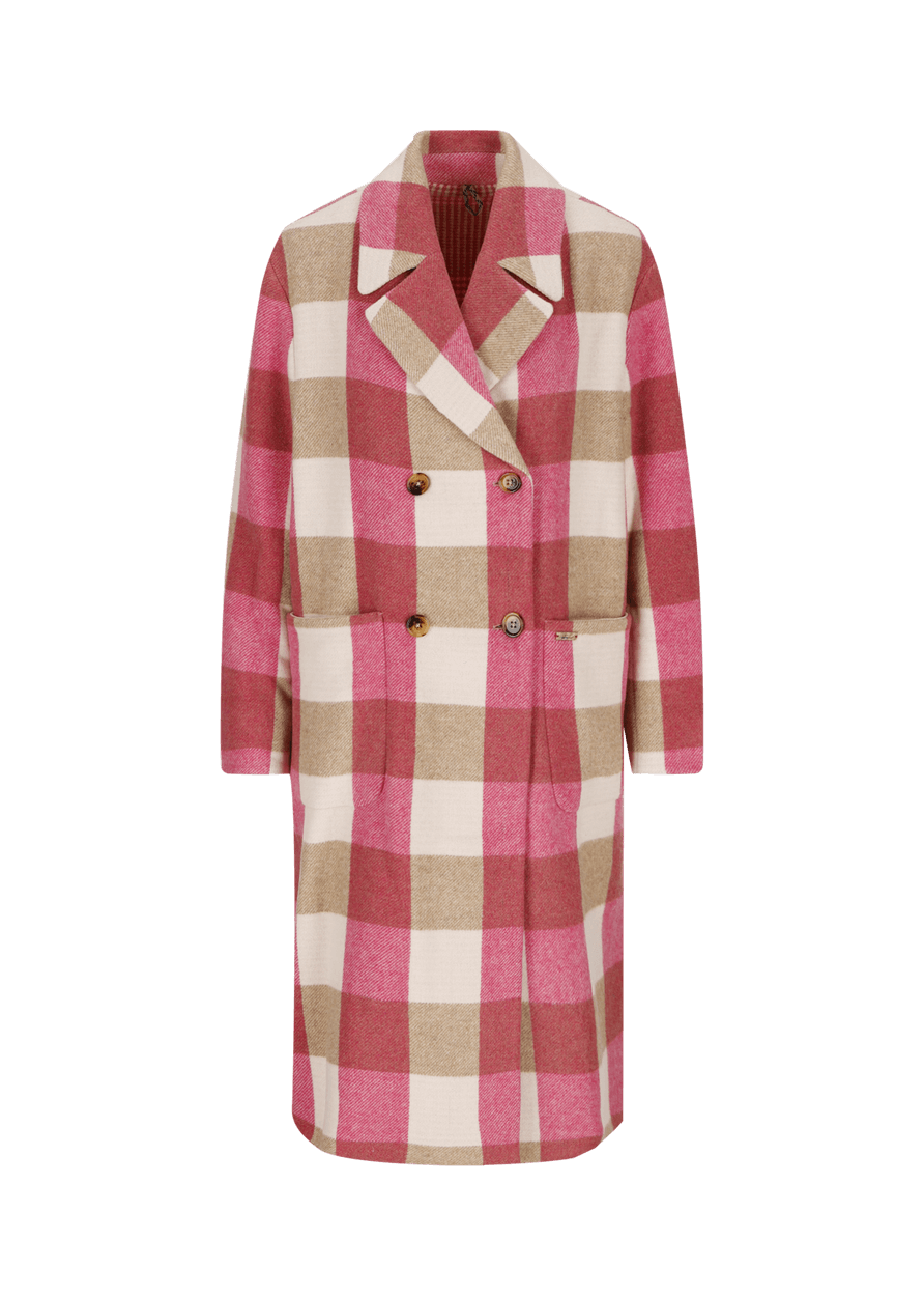 Luis Trenker Cappotto con motivo a quadri modello Lualissa