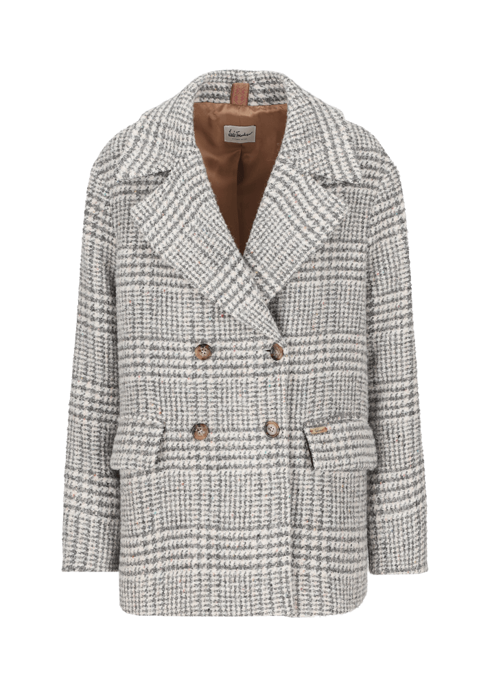 Luis Trenker Cappotto Con Motivo Principe Di Galles Lumarta