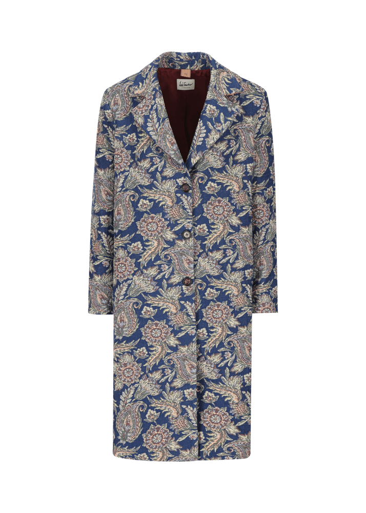 Luis Trenker Cappotto In Jacquard Con Motivo Lugreta