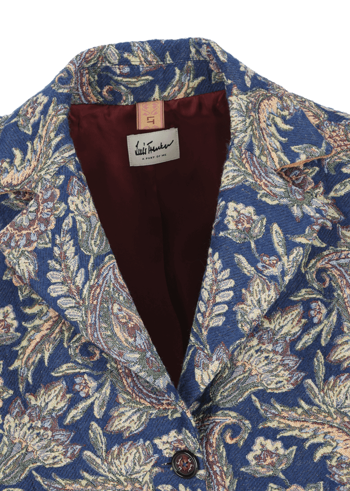 Luis Trenker Cappotto In Jacquard Con Motivo Lugreta