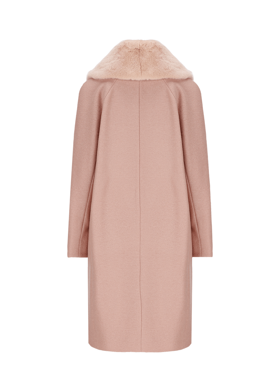 Luis Trenker Cappotto In Lana Cotta Con Collo Di Pelliccia Modello Lufrida