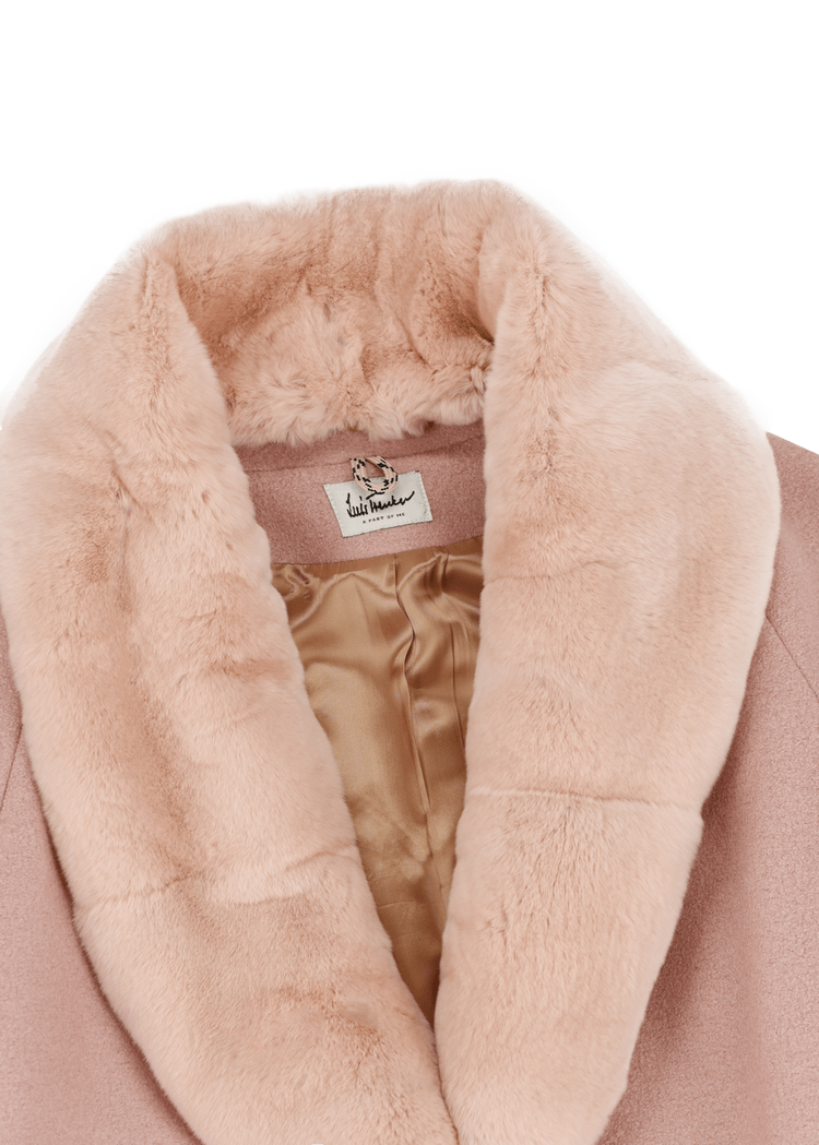 Luis Trenker Cappotto In Lana Cotta Con Collo Di Pelliccia Modello Lufrida