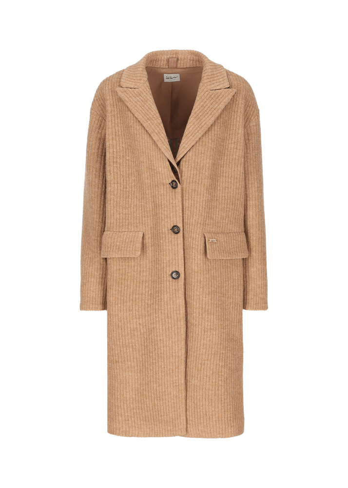 Luis Trenker Cappotto In Lana Vergine Con Lavorazione A Costine Lugiorgia