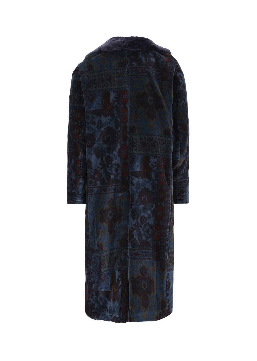 Luis Trenker Cappotto In Velluto Con Collo In Pelliccia Modello Lusamir