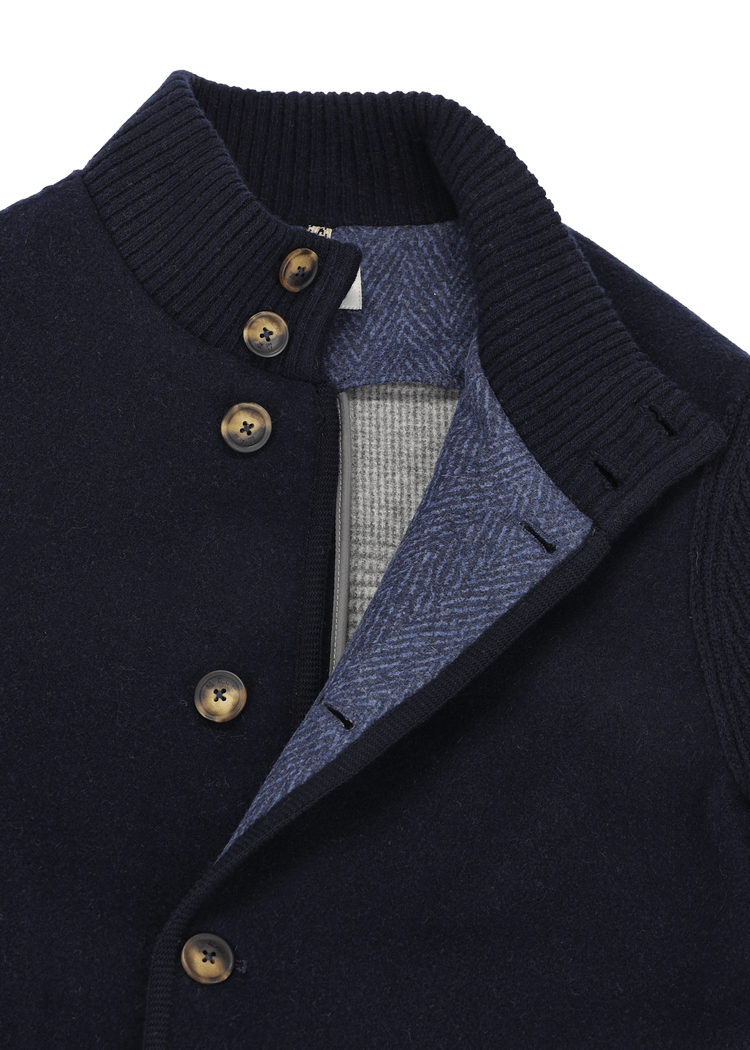 Luis Trenker Cappotto Lavorato A Maglia Modello Luenrico