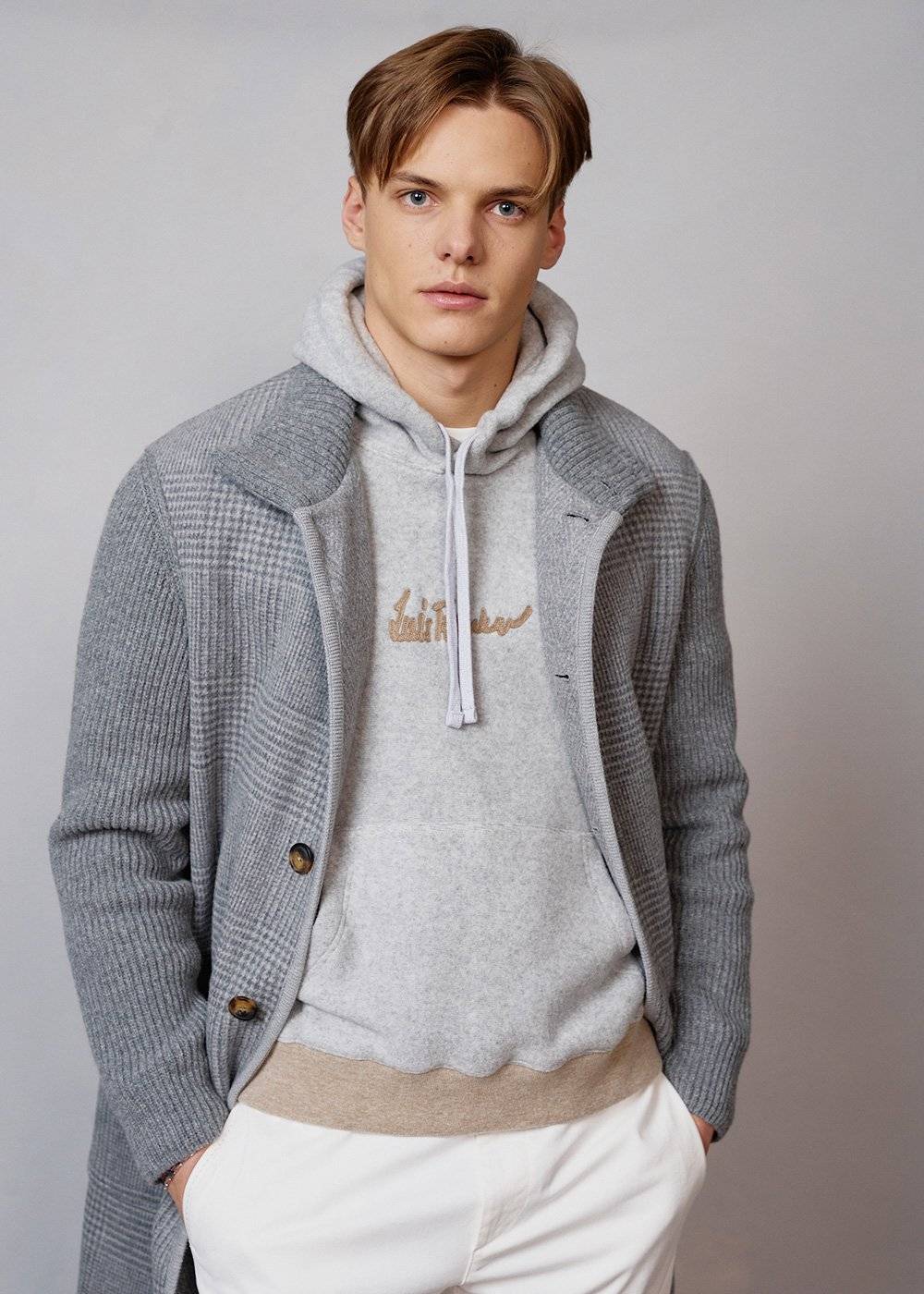 Luis Trenker Cappotto Lavorato A Maglia Modello Luenrico