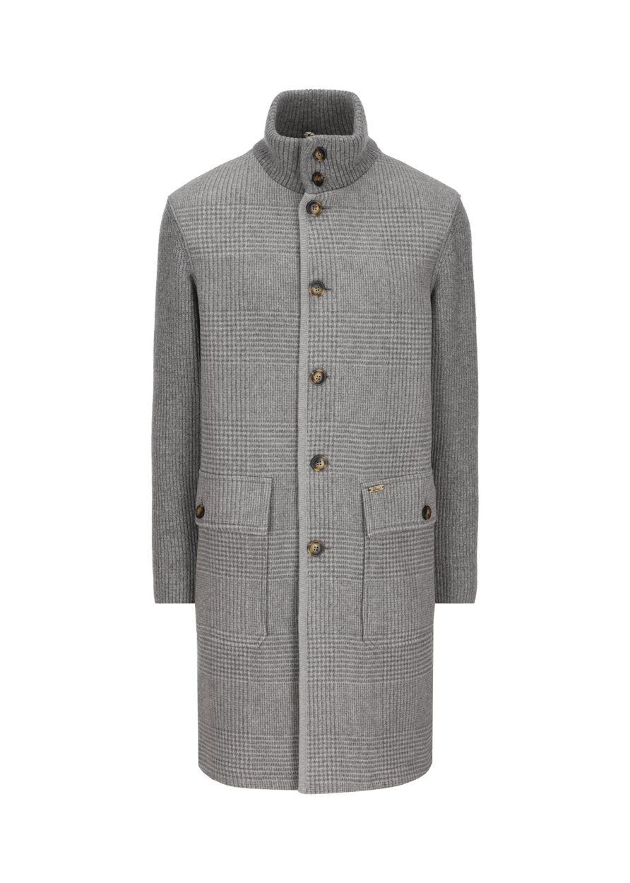 Luis Trenker Cappotto Lavorato A Maglia Modello Luenrico