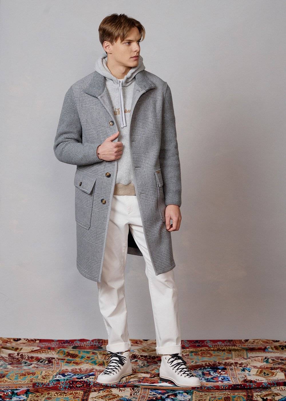 Luis Trenker Cappotto lavorato a maglia modello Luenrico