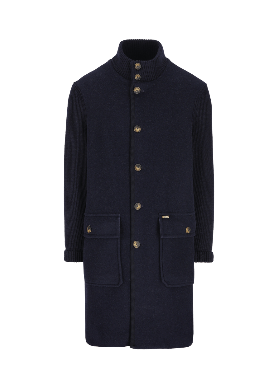 Luis Trenker Cappotto lavorato a maglia modello Luenrico