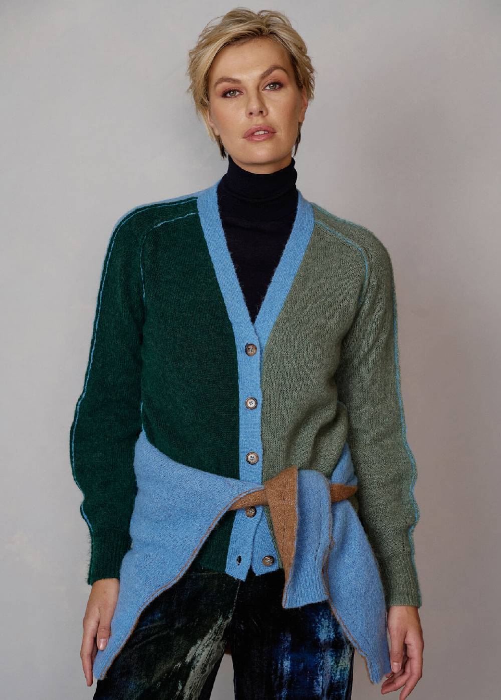 Luis Trenker Cardigan Con Effetto Color Block Luwadia