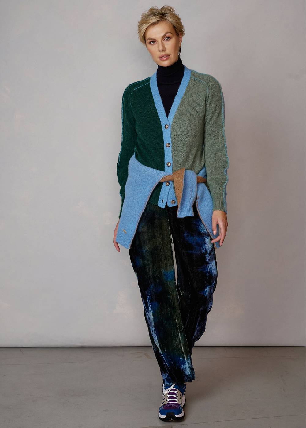 Luis Trenker Cardigan con effetto color block Luwadia