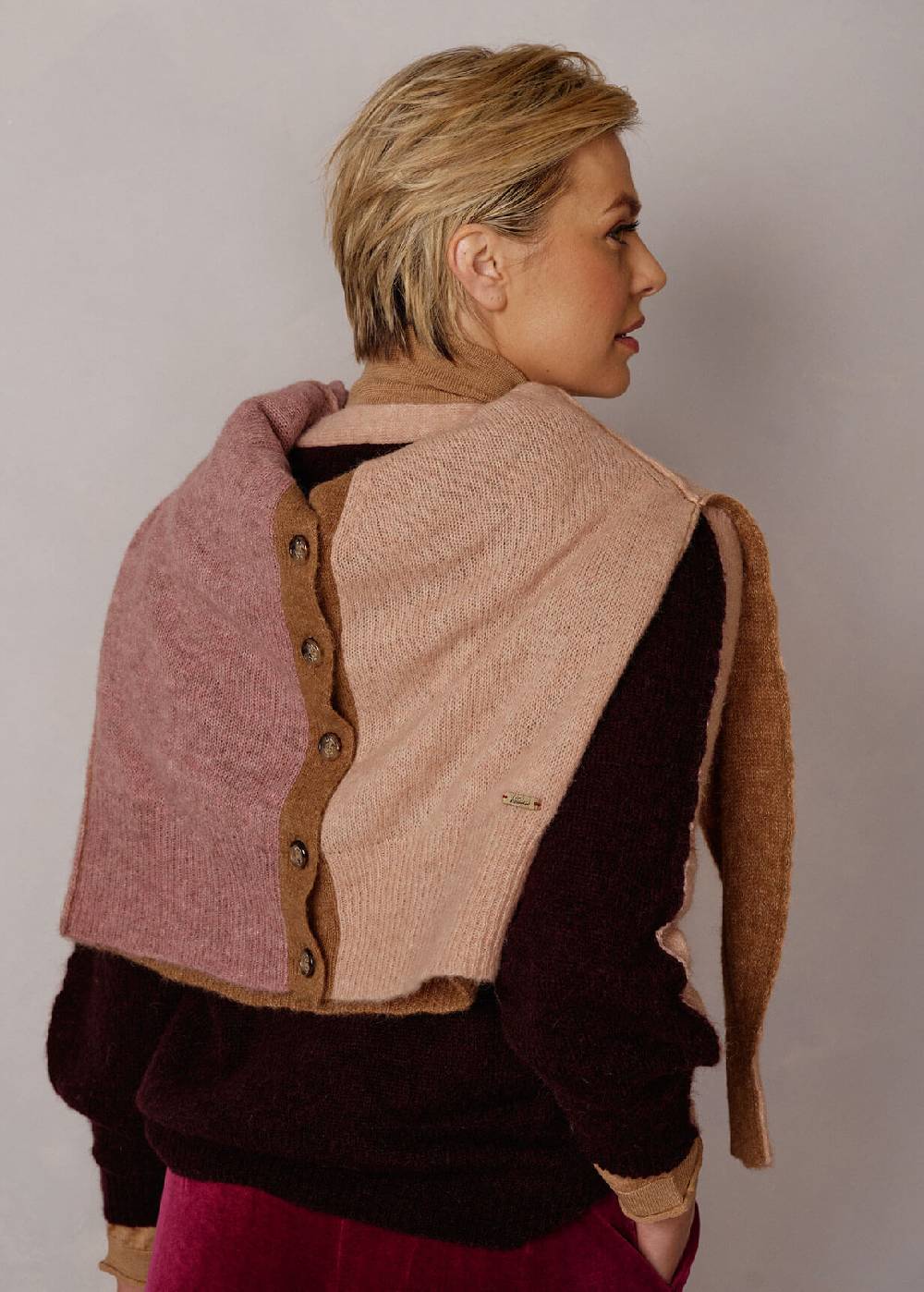 Luis Trenker Cardigan con effetto color block Luwadia