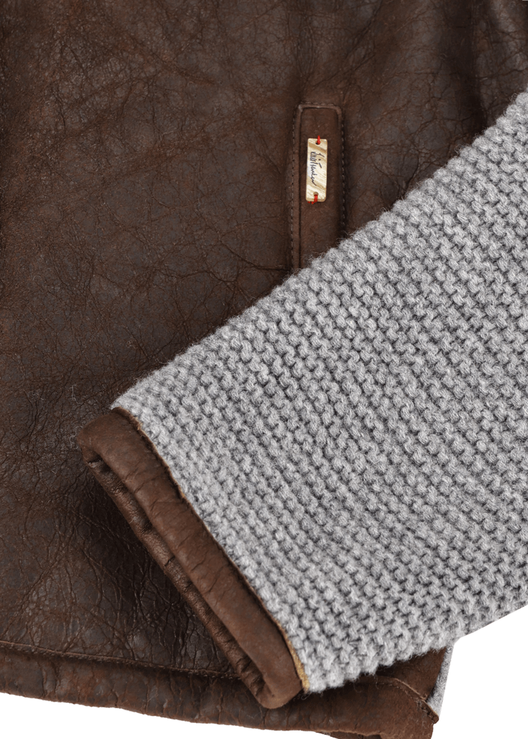 Luis Trenker Cardigan Con Parte Anteriore In Pelle Luwallace