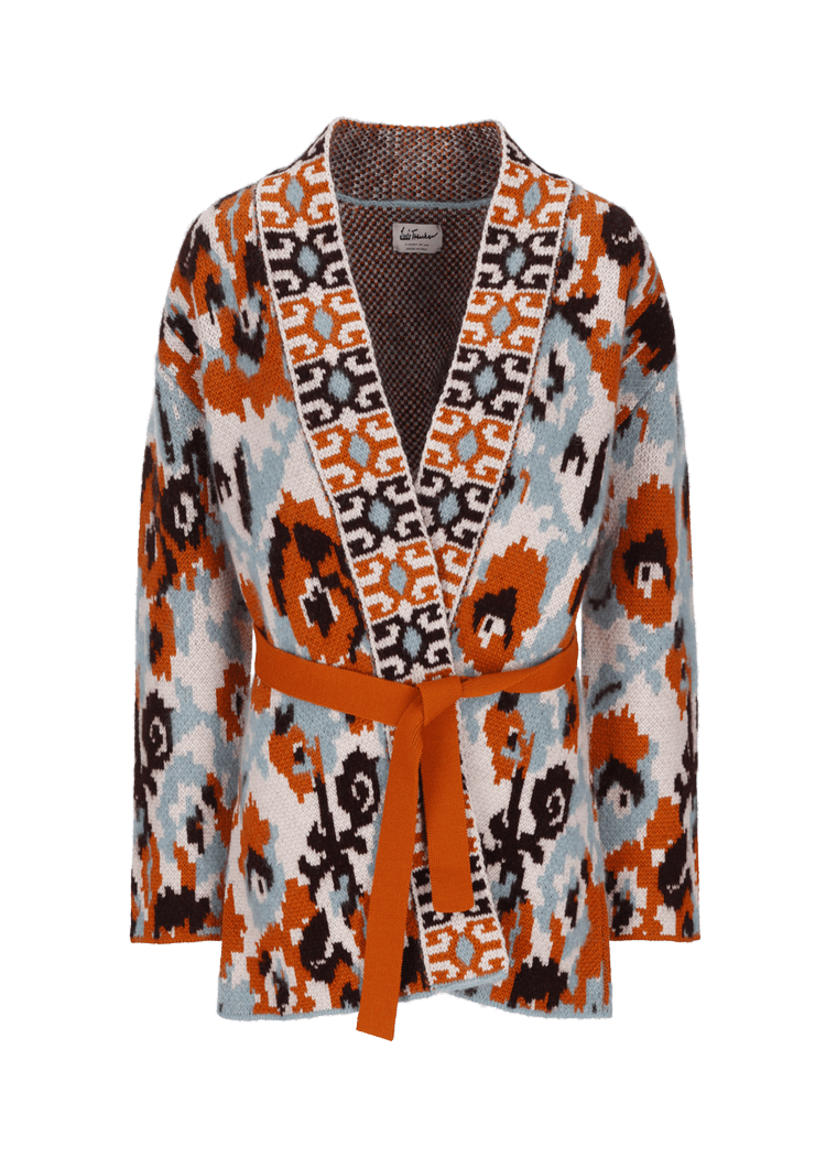 Luis Trenker Cardigan In Maglia Con Cintura Modello Luaisha