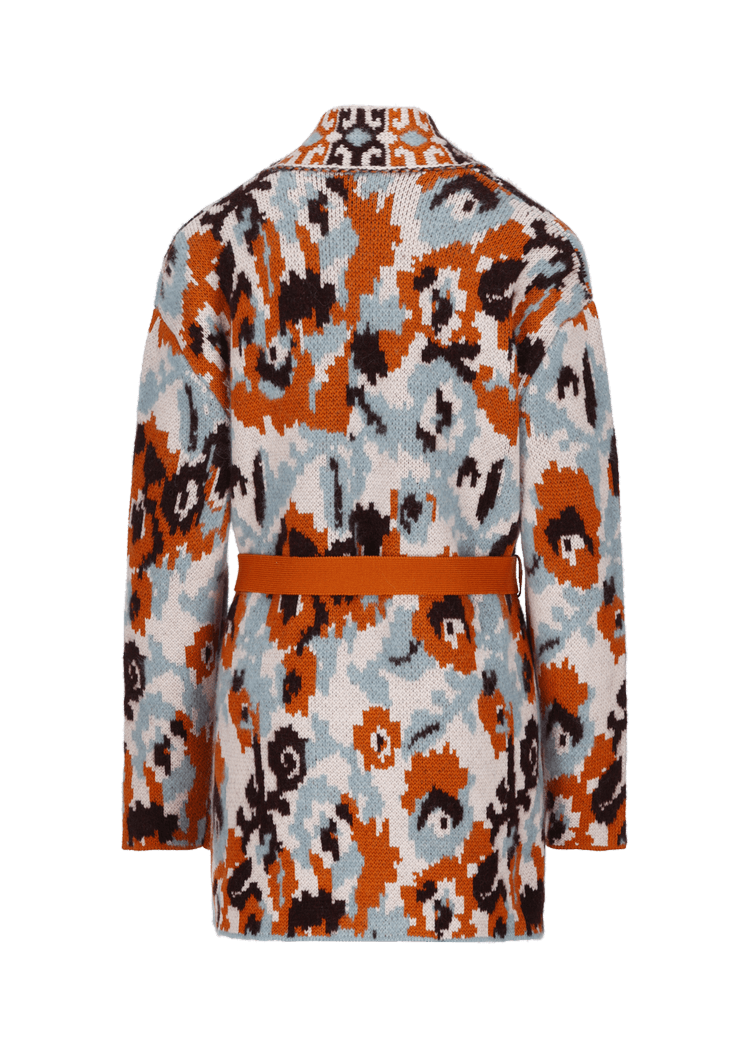 Luis Trenker Cardigan In Maglia Con Cintura Modello Luaisha