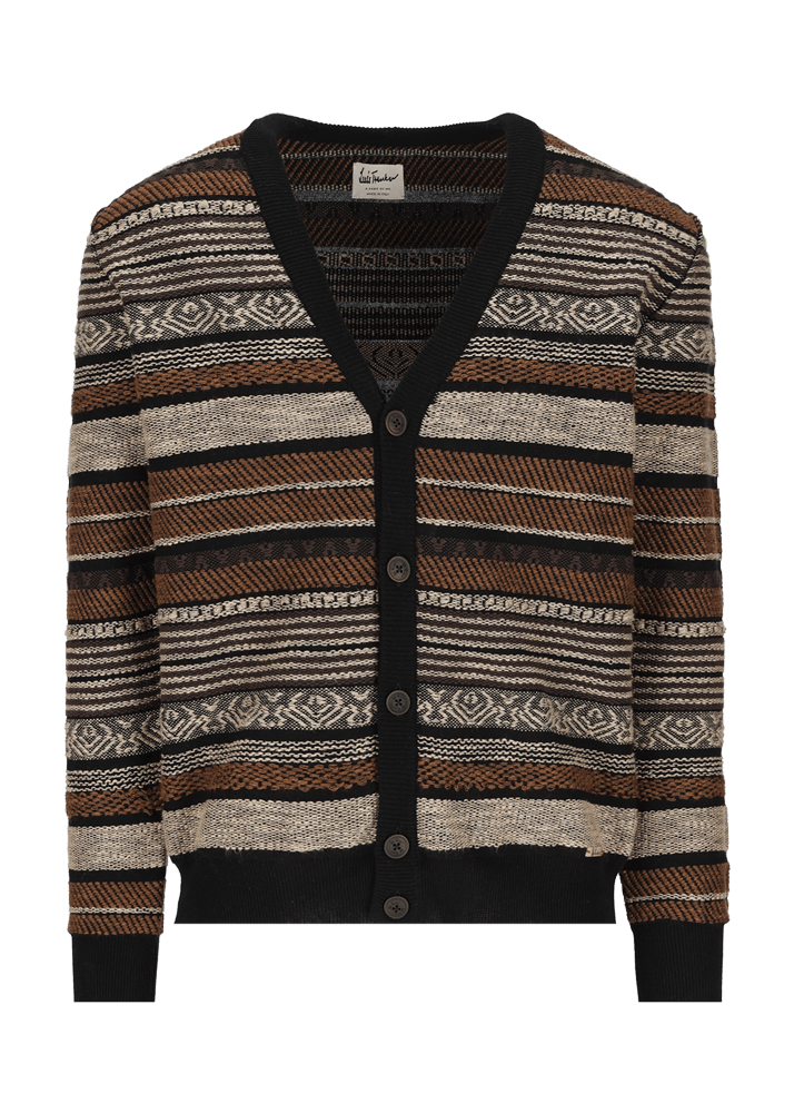 Luis Trenker Cardigan In Maglia Con Motivo A Righe Modello Luwiago