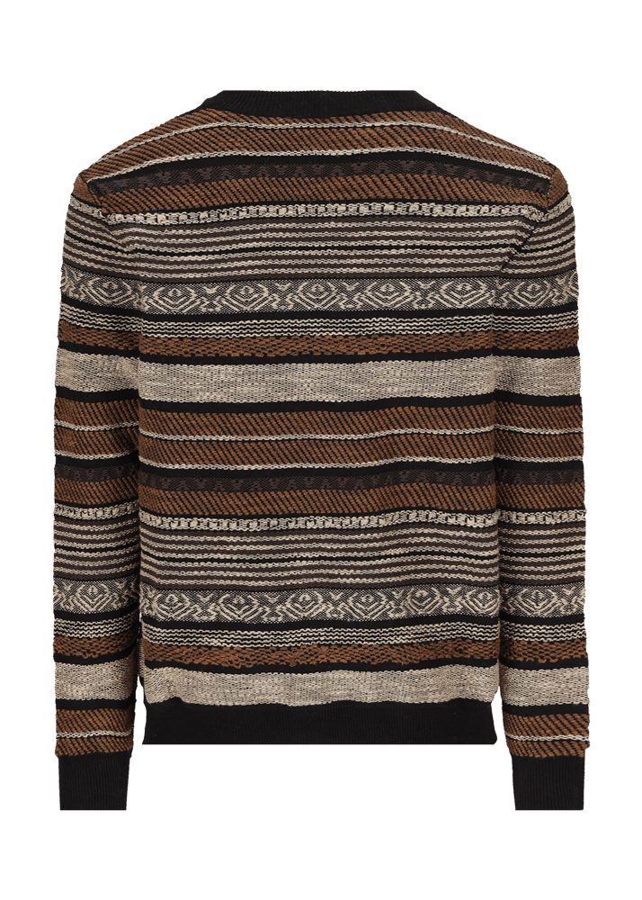 Luis Trenker Cardigan In Maglia Con Motivo A Righe Modello Luwiago
