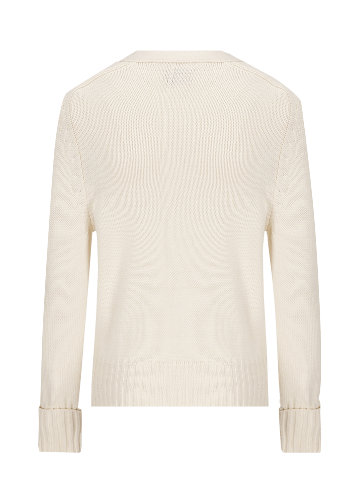 Luis Trenker Cardigan In Maglia Traforata In Misto Cotone Modello Lualma