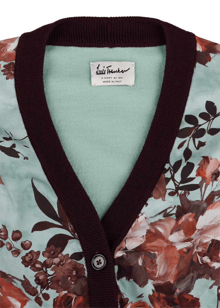 Luis Trenker Cardigan In Un Mix Di Materiali Modello Luwaynet