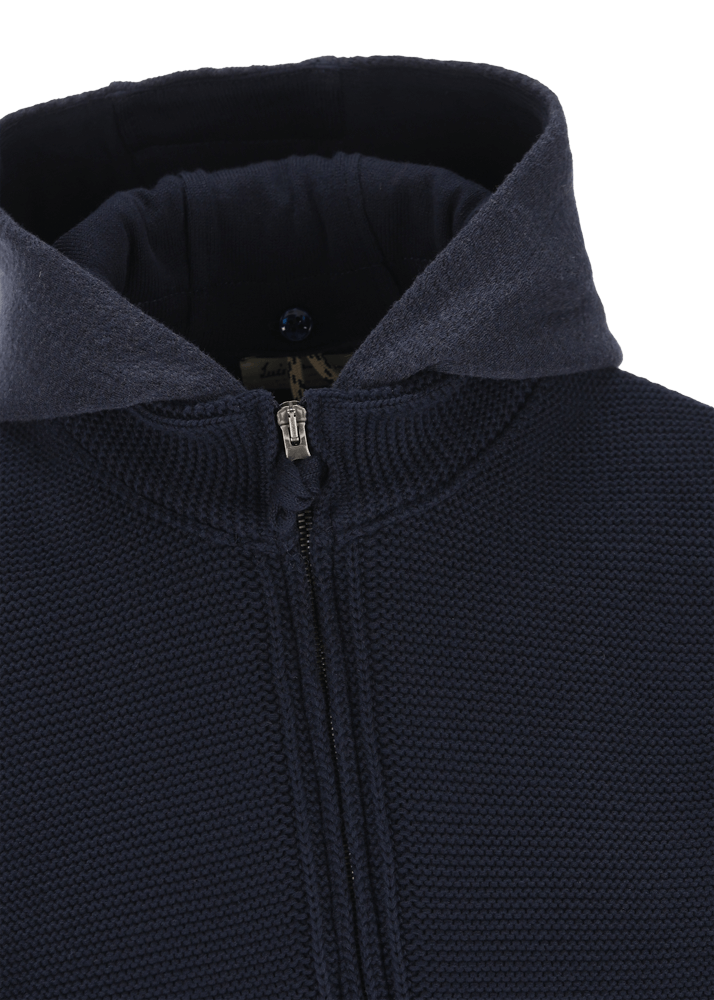 Luis Trenker Cardigan Lavorato A Maglia Con Cappuccio Luwallace