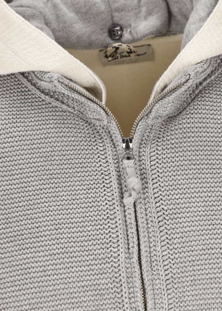 Luis Trenker Cardigan Lavorato A Maglia Con Cappuccio Luwallace