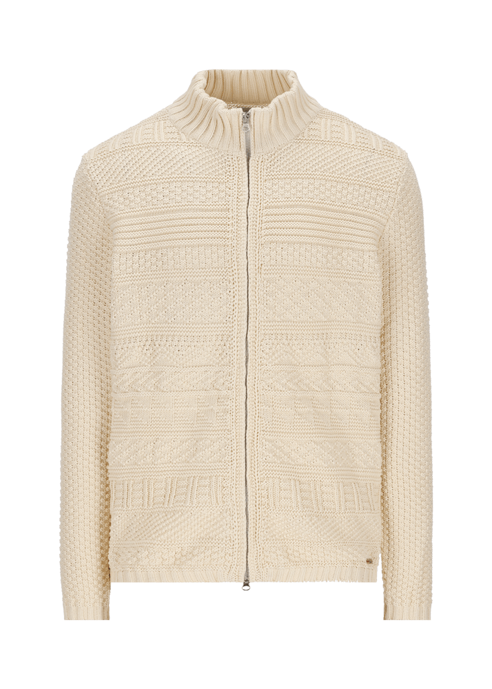 Luis Trenker Cardigan Lavorato A Maglia Con Colletto Alla Coreana Modello Luwall