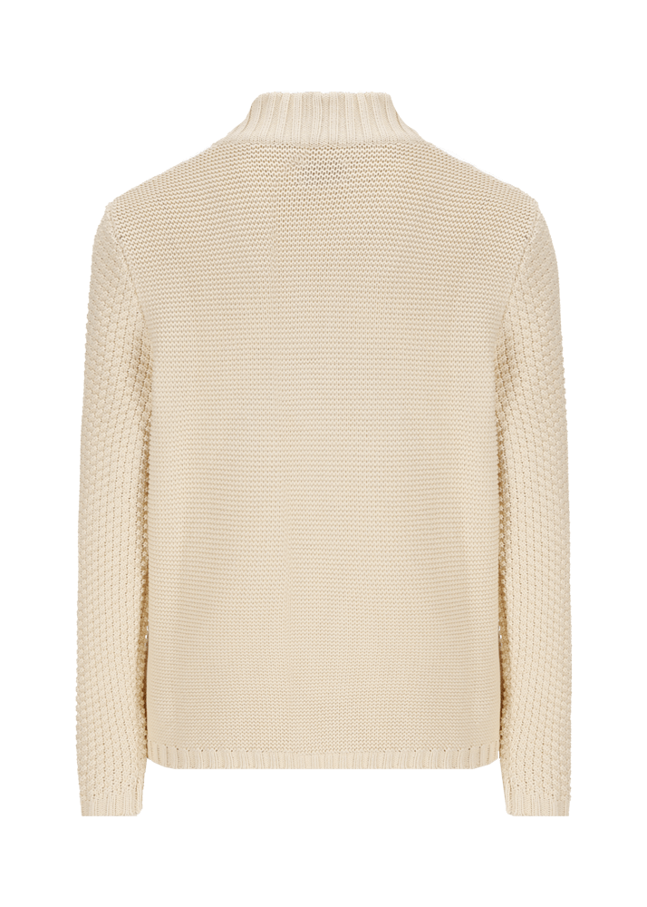 Luis Trenker Cardigan Lavorato A Maglia Con Colletto Alla Coreana Modello Luwall